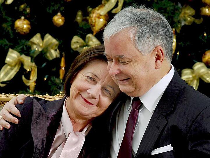 Lech Kaczynski und seine Frau Maria.