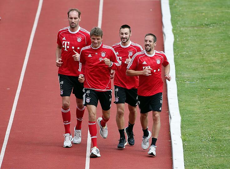 FC Bayern: Olympiapark: Die Bayern beim Laktattest - die Bilder! - FC Bayern - Abendzeitung München