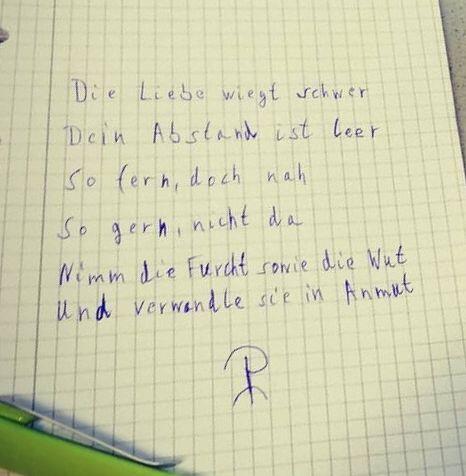Das Liebesgedicht an Sabrina S.