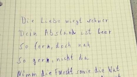 Das Liebesgedicht an Sabrina S. Das Liebesgedicht an Sabrina S.