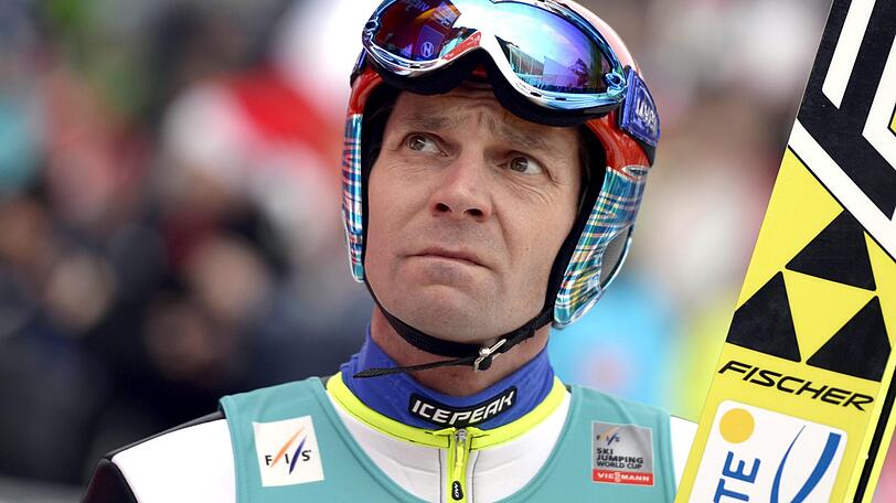 Janne Ahonen blickt der Sliflugschanze auf dem Kulm entgegen.