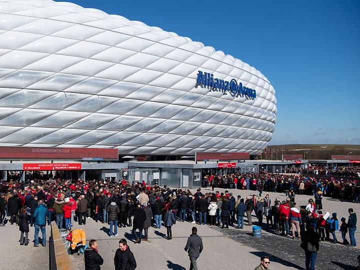 Außenansicht Allianz Arena. Foto: Sven Hoppe/dpa/Archivbild