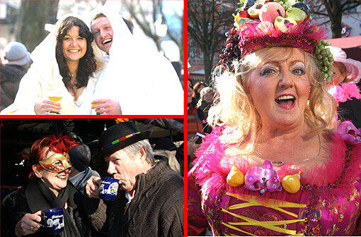 So feiert München Fasching auf dem Viktualienmarkt - sehen Sie hier die Bilder...