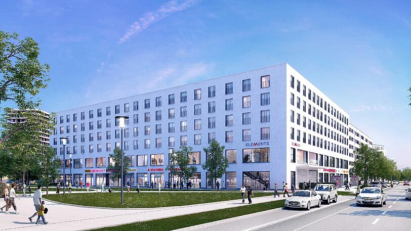 Im Gebäudekomplex Viva an der Südseite ist auch das Ärztezentrum untergebracht.