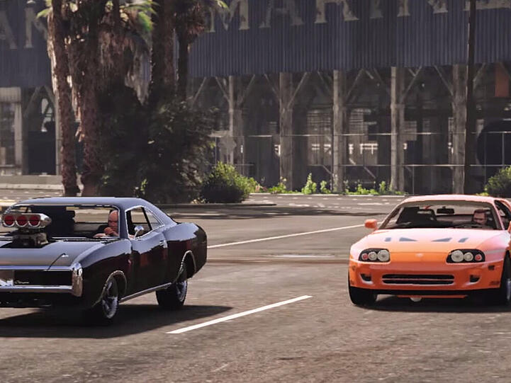 So sieht "Fast and Furious" in der "GTA V"-Version aus