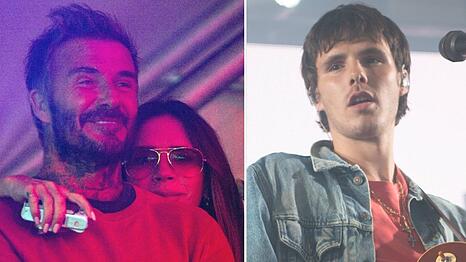 David und Victoria Beckham (li.) haben ihren Sohn Cruz auf der B&uuml;hne erlebt.