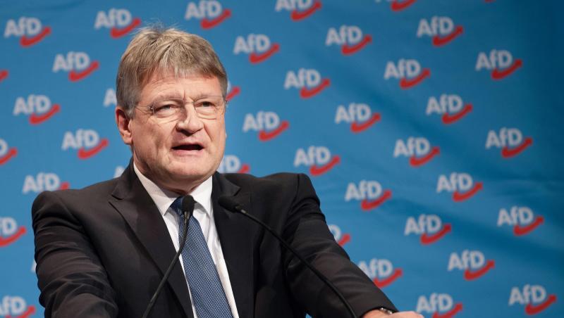 Jörg Meuthen, AfD-Vorsitzender und Spitzenkandidat seiner Partei für die Europawahl 2019, spricht in der Sachsen-Arena. Jörg Meuthen, AfD-Vorsitzender und Spitzenkandidat seiner Partei für die Europawahl 2019, spricht in der Sachsen-Arena.
