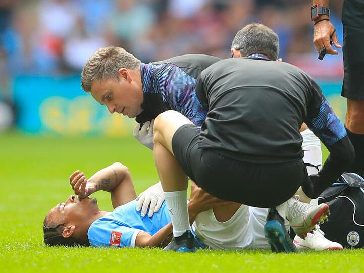 Manchester Citys Leroy Sané hatte sich in der Partie gegen den FC Liverpool verletzt.