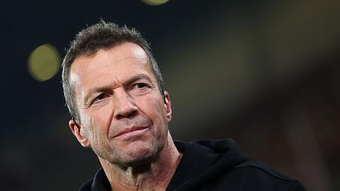 Lothar Matthäus, Fußball-Experte fürs Fernsehen, vor dem Spiel.