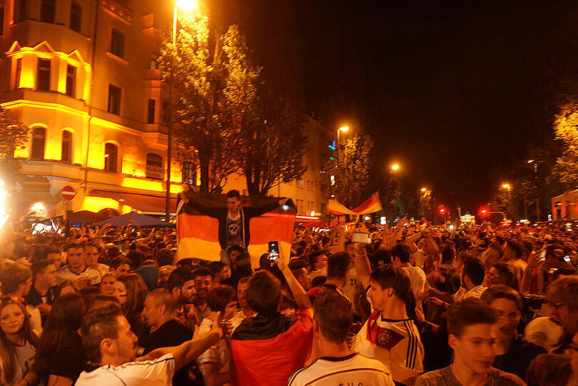 Was für eine Party! Nach dem WM-Sieg herrschte auf Münchens Straßen Ausnahmezustand. Die Bilder.