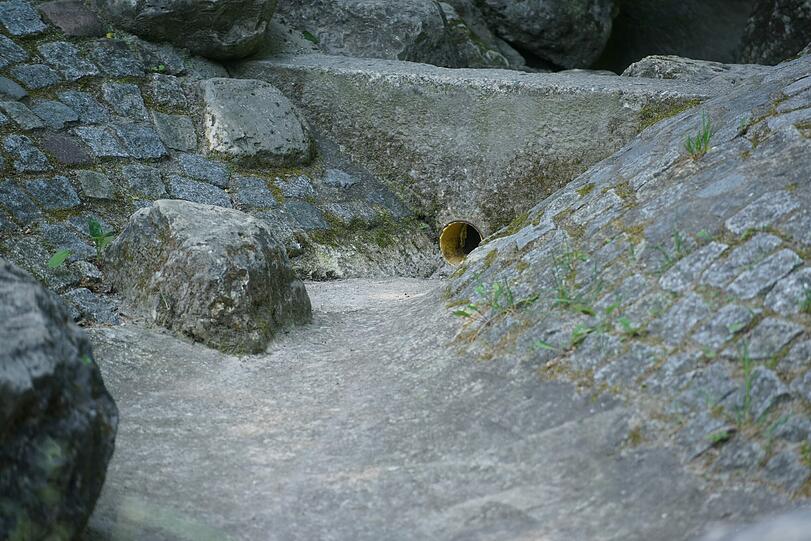 Erst zu den Sommerferien soll hier wieder Wasser fließen.