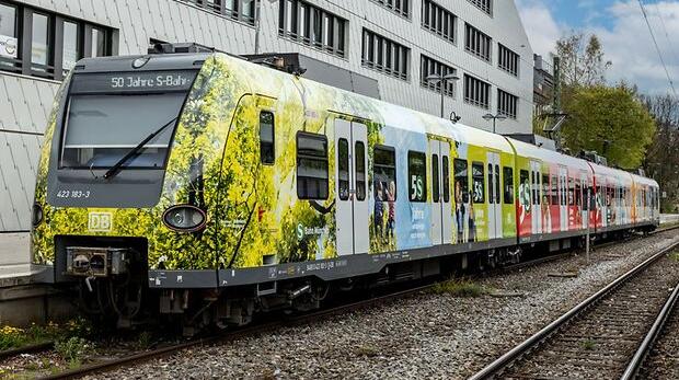 Der Jubiläumszug der S-Bahn München.