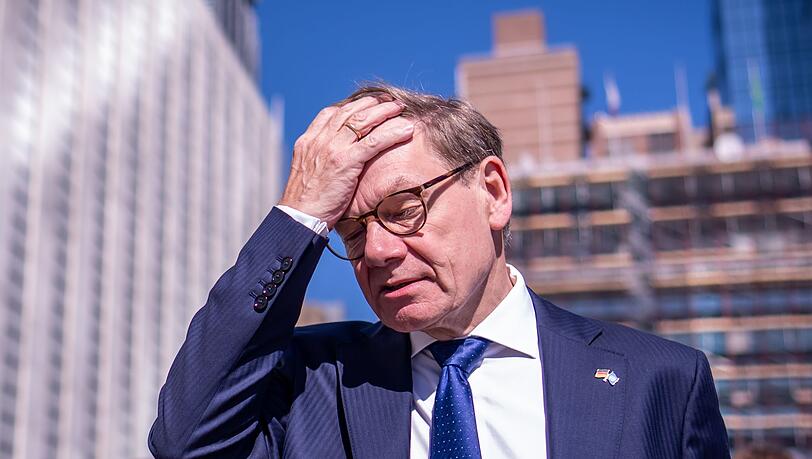 Au&szlig;enminister Johann Wadephul (CDU) auf dem Weg zur Wahl f&uuml;r den UN-Sicherheitsrat in der Generalversammlung der Vereinten Nationen in New York.