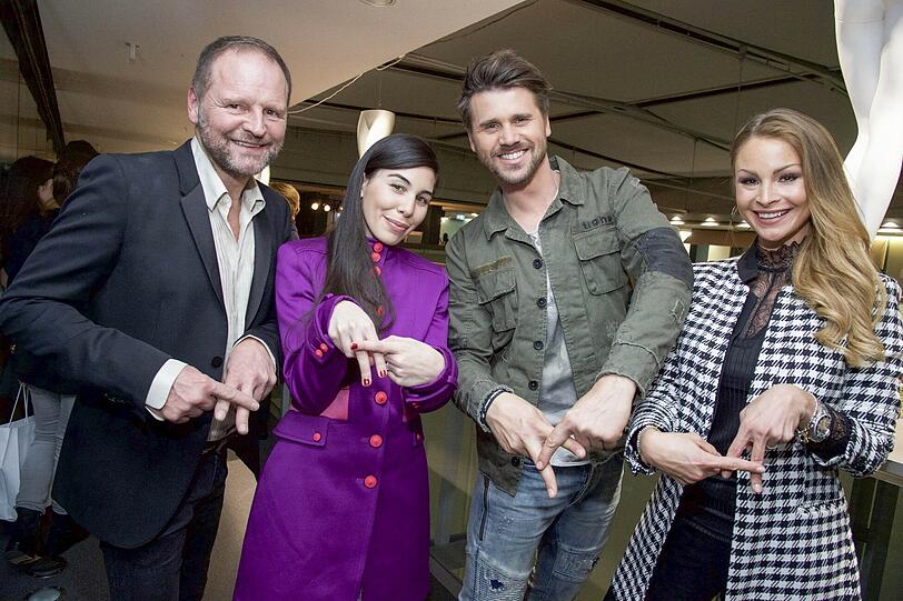 Siegbert Wahler, Anabelle Tsitsin (Designerin), Thore Schölermann und Jana Julie Kilka