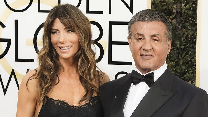 Jennifer Flavin und Sylvester Stallone auf dem roten Teppich im Jahr 2017.