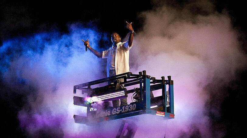 Kanye West bei einem Konzert in Schweden
