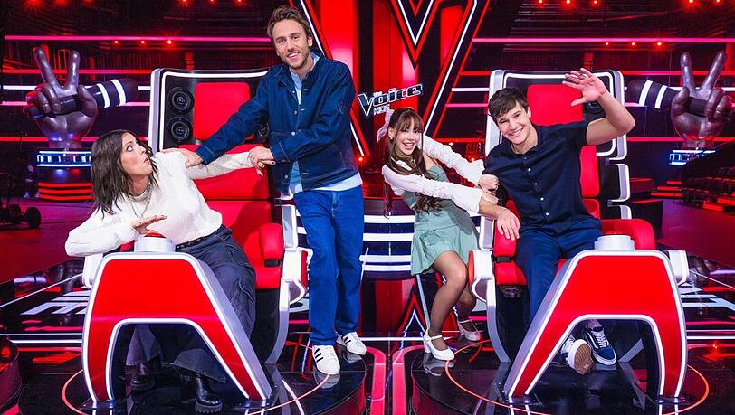 Stefanie Kloß, Clueso, Ayliva und Wincent Weiss (v.l.) sind dieses Mal als "The Voice Kids"-Coaches mit dabei. Stefanie Kloß, Clueso, Ayliva und Wincent Weiss (v.l.) sind dieses Mal als "The Voice Kids"-Coaches mit dabei.
