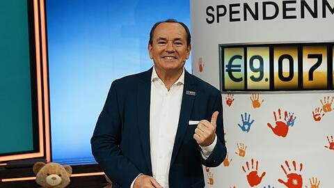 Wolfram Kons zur Halbzeit des 30. RTL-Spendenmarathons.