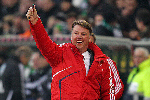 Er kann sich freuen: Bayerns Trainer Louis van Gaal.