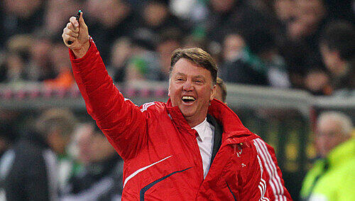Er kann sich freuen: Bayerns Trainer Louis van Gaal. Er kann sich freuen: Bayerns Trainer Louis van Gaal.