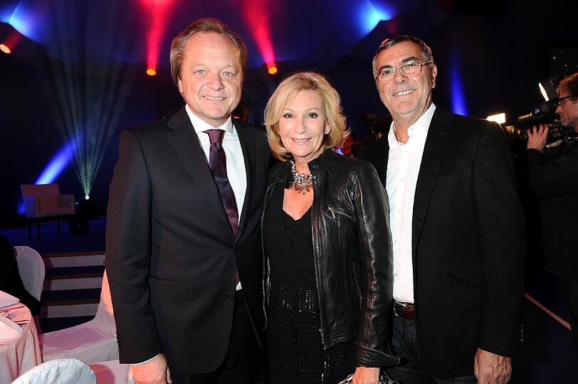 Hanjo Schneider, Sabine Christiansen und Norbert Medus.