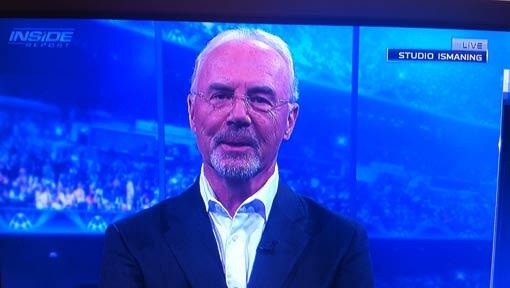 Sky-Experte Franz Beckenbauer mit Bart Sky-Experte Franz Beckenbauer mit Bart