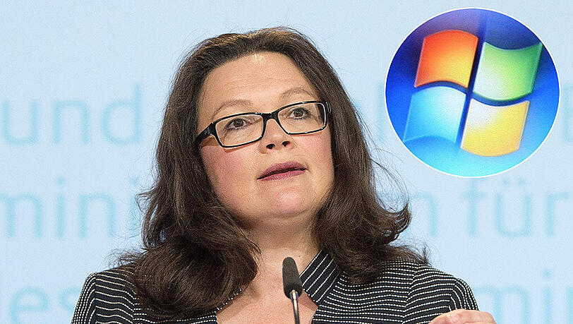 Bundesarbeitsministerin Andrea Nahles besucht die Deutschland-Zentrale von Microsoft. Bundesarbeitsministerin Andrea Nahles besucht die Deutschland-Zentrale von Microsoft.
