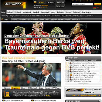 "Sport 1" schreibt: "Bayern gegen Dortmund: Das erste deutsche Finale in der Champions League ist perfekt. Der FCB zeigt sich in Barcelona souverän."