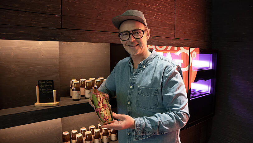 Münchens erster grüner Hotdog: Holger Stromberg.