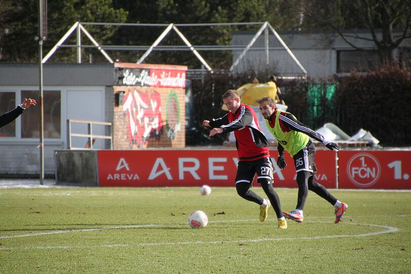 ...nach welcher es mit Laufwegen und einem Trainingsspiel weiterging.