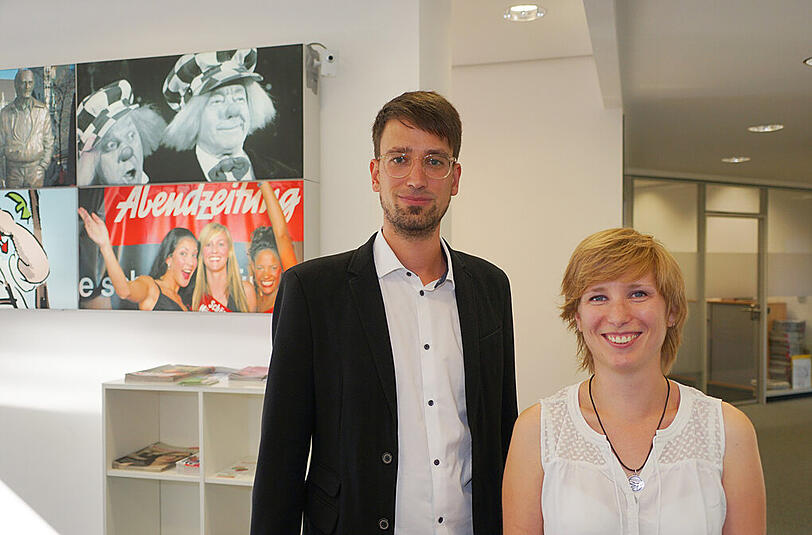 Felix Müller, der neue Lokalchef der Abendzeitung, und seine Stellvertreterin Sophie Anfang.