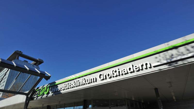 Der Eingang zur Uniklinik Großhadern in München. Foto: Andreas Gebert/dpa/Archivbild Der Eingang zur Uniklinik Großhadern in München. Foto: Andreas Gebert/dpa/Archivbild