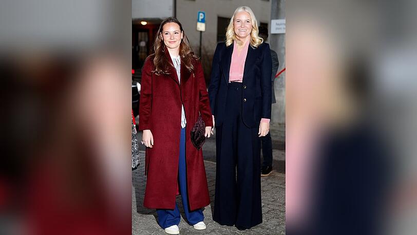 Mette-Marit und Tochter Ingrid beim Krankenhausbesuch. Mette-Marit und Tochter Ingrid beim Krankenhausbesuch.