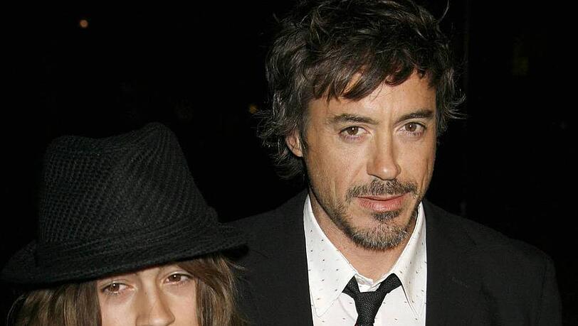 Eines der seltenen Fotos des Schauspielers Robert Downey jr. mit Sohn Indio als Teenager Eines der seltenen Fotos des Schauspielers Robert Downey jr. mit Sohn Indio als Teenager