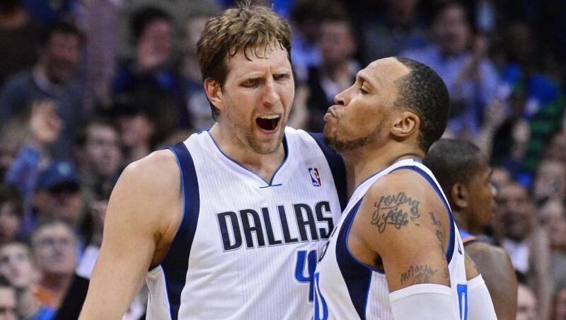 Mit den Dallas Mavericks 2011 gemeinsam NBA-Champion: Dirk Nowitzki (l) und Shawn Marion. Mit den Dallas Mavericks 2011 gemeinsam NBA-Champion: Dirk Nowitzki (l) und Shawn Marion.