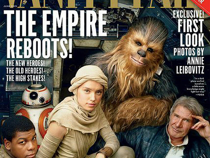Die neuen und die alten "Star Wars"-Recken auf dem Cover der Juni-Ausgabe der "Vanity Fair"