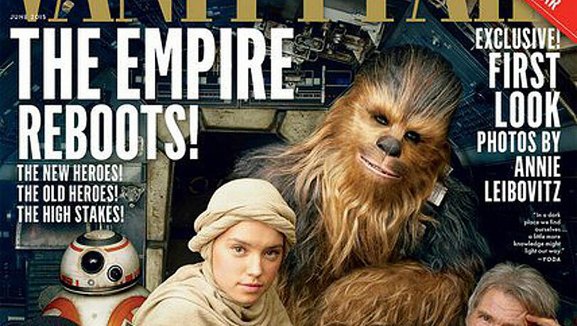 Die neuen und die alten "Star Wars"-Recken auf dem Cover der Juni-Ausgabe der "Vanity Fair" Die neuen und die alten "Star Wars"-Recken auf dem Cover der Juni-Ausgabe der "Vanity Fair"