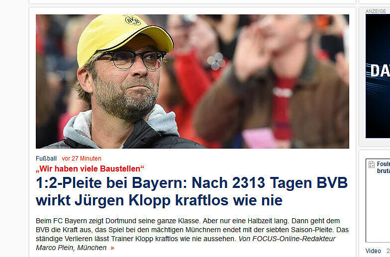 Pressestimmen zum Sieg des FC Bayern gegen Dortmund
