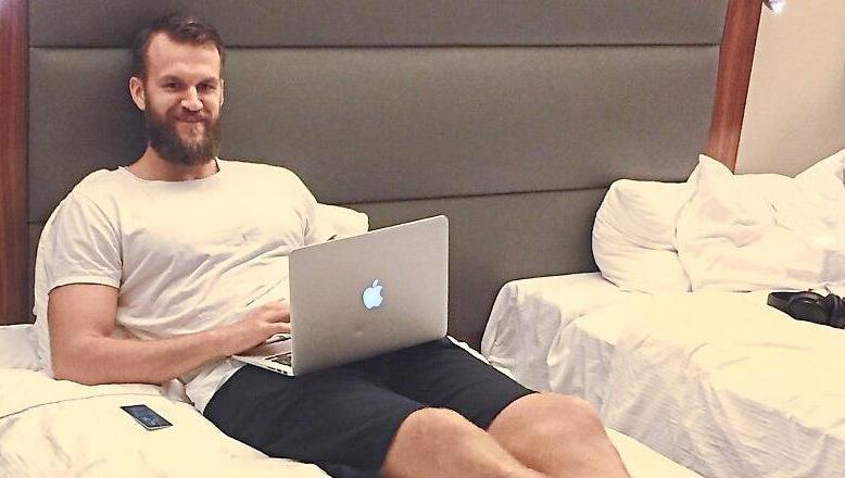 Teilt sich bei der Basketball-EM das Zimmer mit Johannes Voigtmann: Danilo Barthel. Teilt sich bei der Basketball-EM das Zimmer mit Johannes Voigtmann: Danilo Barthel.