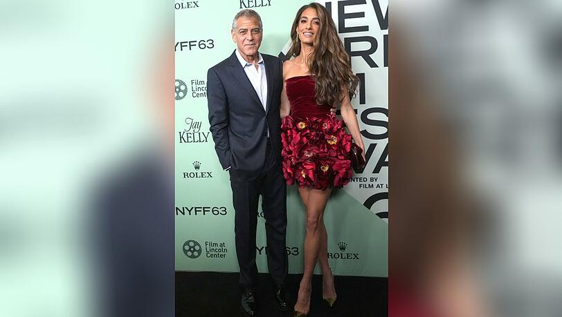 Amal und George Clooney bei der Premiere von "Jay Kelly" beim 63. New York Film Festival.