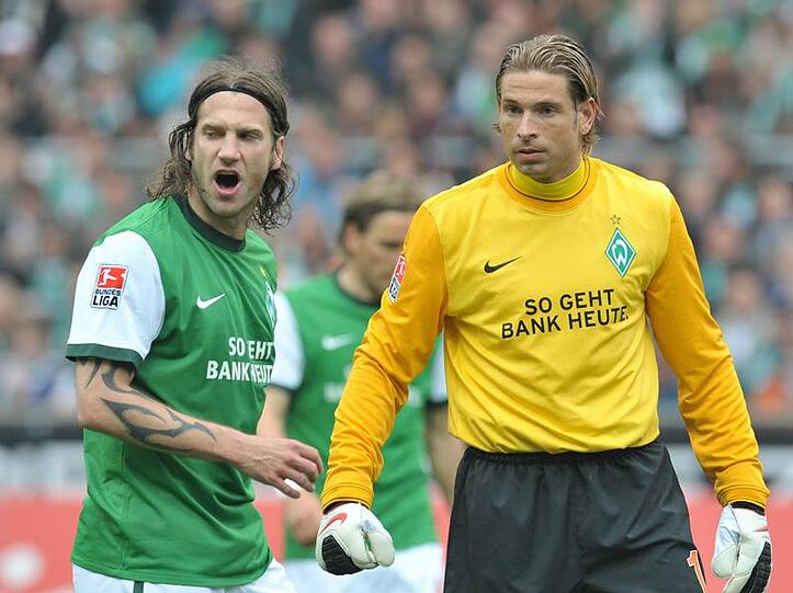 Die Werder-Anführer: Kapitän Torsten Frings (l.) und Torwart Tim Wiese.