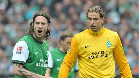 Die Werder-Anführer: Kapitän Torsten Frings (l.) und Torwart Tim Wiese.