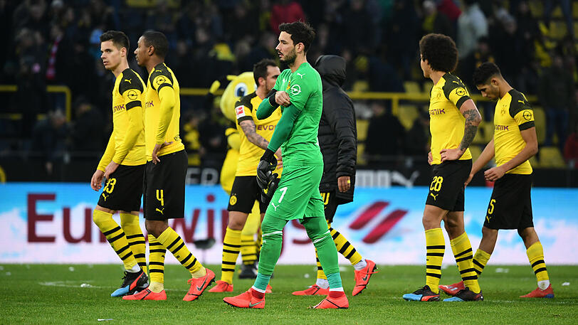 Borussia Dortmund - 15 Prozent: In keiner der sechs Saisons zuvor war es leichter, die strauchelnden Bayern zu entthronen, doch der BVB brachte sich mit einer mäßigen Rückrunde selbst um den Titel. Das 0:5 in München war blamabel.