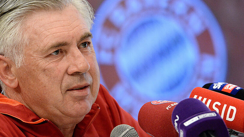 Bayern-Trainer Carlo Ancelotti am Donnerstag bei der PK des FC Bayern.