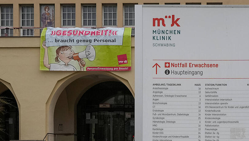 Auch bei der München Klinik wird gestreikt. Auch bei der München Klinik wird gestreikt.