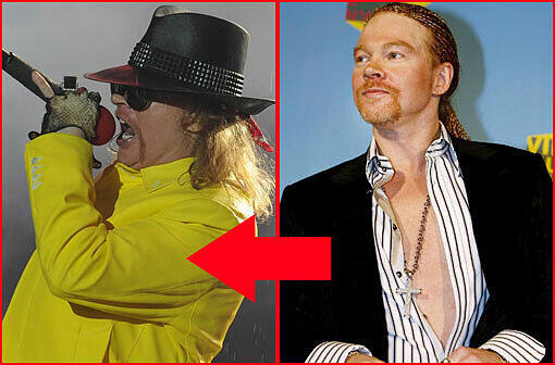 Hätten Sie ihn erkannt? Der Guns'N'Roses-Sänger Axl Rose schockte seine Fans jüngst mit Pausbacken und Kugelbauch. Aber er ist nicht der einige Star, der über die Jahre gewaltig aus der Form geraten ist... Die dicksten Stars und der wildeste Diät-Wahn zum Durchklicken!