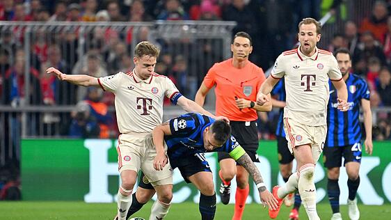 Joshua Kimmich und der FC Bayern tun sich schwer gegen Inter Mailand.
