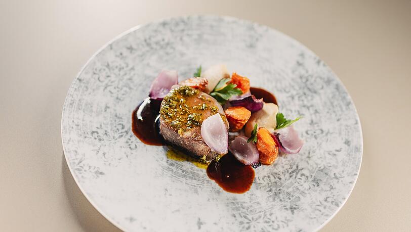 Hauptspeise aus der Gourmet-und Vitalküche. Hauptspeise aus der Gourmet-und Vitalküche.