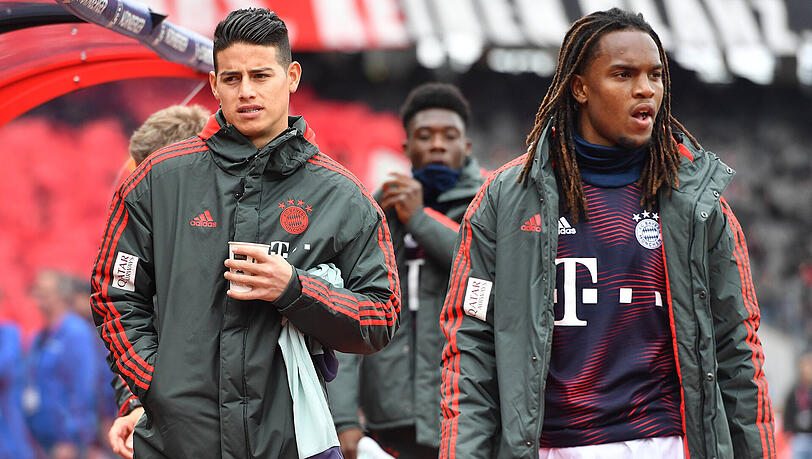 Von Real Madrid an den FC Bayern ausgeliehen: James (li.). Von Real Madrid an den FC Bayern ausgeliehen: James (li.).