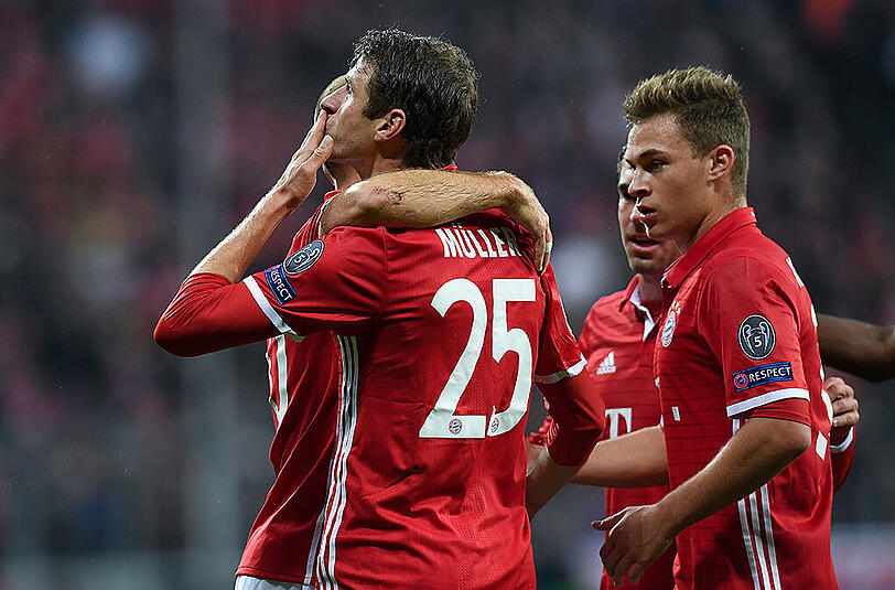 Thomas Müller schob sich mit seinem Treffer gegen Eindhoven in der Rangliste der Bayern-Schützen nach vorne.